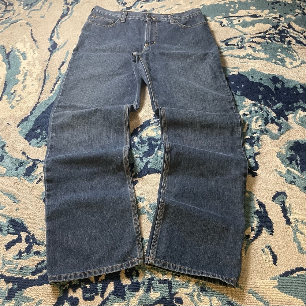 Carhartt Men's Relaxed Straight Jeans - Indigo Blue Denim